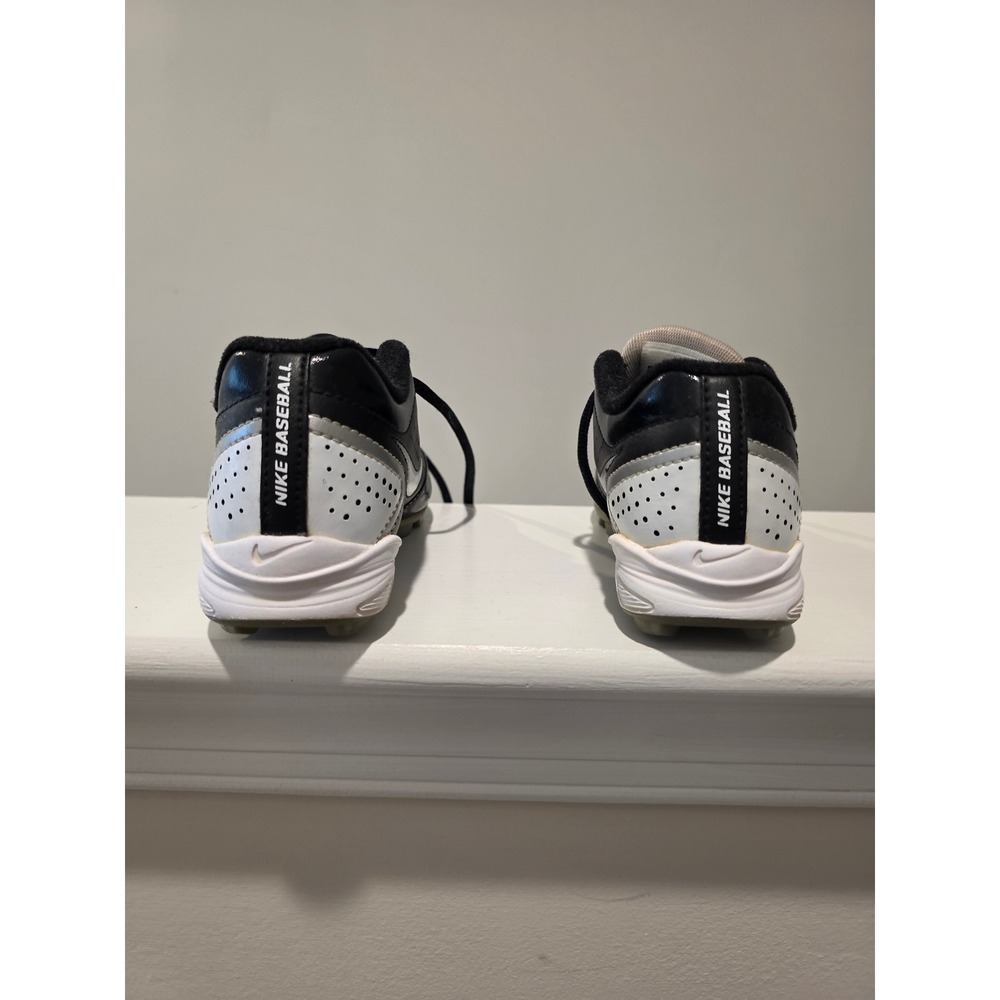 Kid sz 11C Nike Keystone Baseball Cleats Black White 469726-011 Fallball Spring - Picture 4 of 10